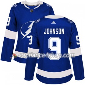 Adidas Maillot de Hockey Tampa Bay Lightning Tyler Johnson 9 2017-2018 Bleu Authentic - Femme